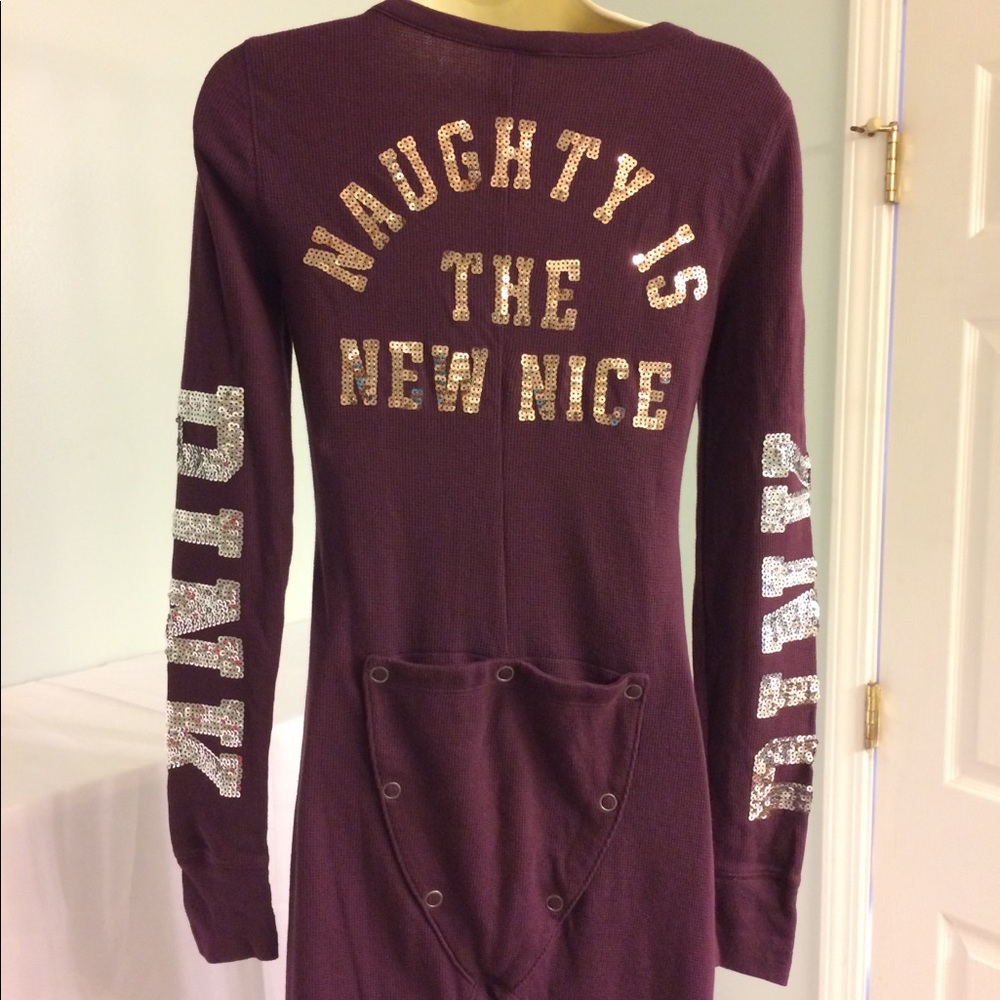 Victoria’s Secret PINK bling onesie  size - small.